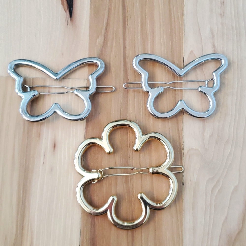 CRAZY 8 🦋 Butterfly & Flower Hair Clip set